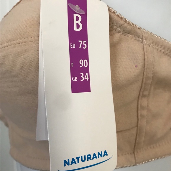 NATURANA Bra 34B Nude Wide Strap Non Padded Bra NWT - Picture 6 of 10